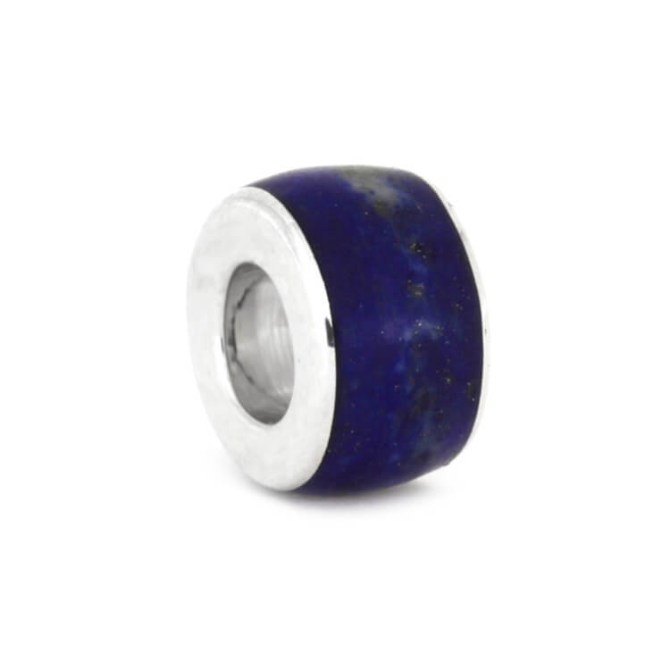 Lapis Lazuli Charm Bead In Sterling Silver