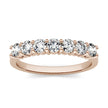 Charles & Colvard Moissanite Seven Stone Band in Rose Gold-618126 - Jewelry by Johan