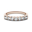 Charles & Colvard Moissanite Seven Stone Band in Rose Gold-618126 - Jewelry by Johan