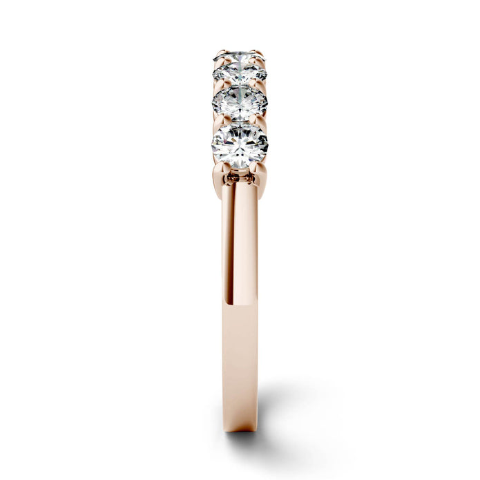 Charles & Colvard Moissanite Seven Stone Band in Rose Gold-618126 - Jewelry by Johan
