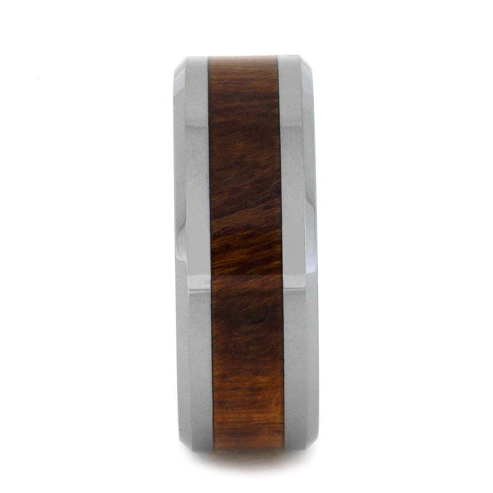 Tungsten Wedding Band with Natural Ironwood Inlay-3186 - Jewelry by Johan