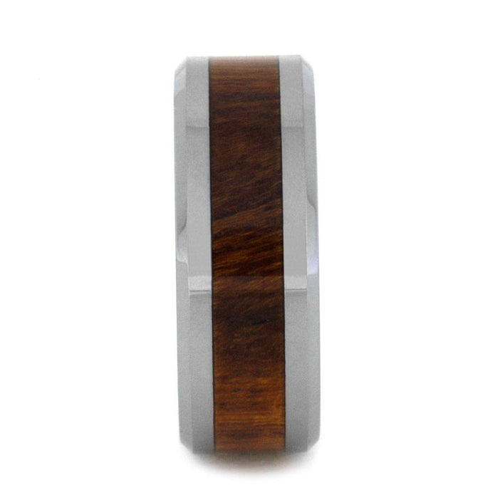 Tungsten Wedding Band with Natural Ironwood Inlay-3186 - Jewelry by Johan