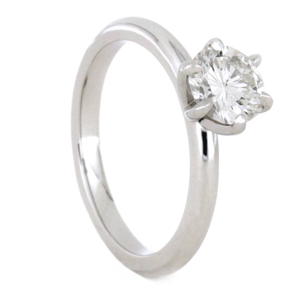 1 Carat Solitaire Diamond Engagement Ring in White Gold-3468 - Jewelry by Johan