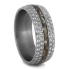 Golf Ring for Men, Titanium Wedding Band Inspired by Golf-3364 - Jewelry by Johan