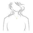 Initial Necklace on Neck