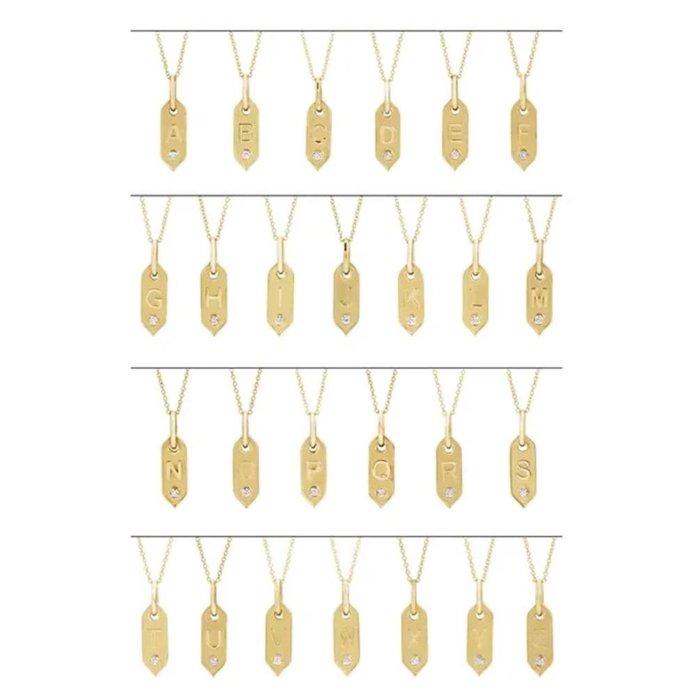 Initial Necklace - View of All Letters