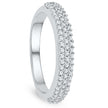 Triple Row Diamond Wedding Band in Sterling Silver-SHRA029011-SS - Jewelry by Johan