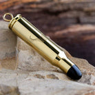 Bullet Pendant, Black Springbok Horn inside a Brass Casing-RS10166 - Jewelry by Johan