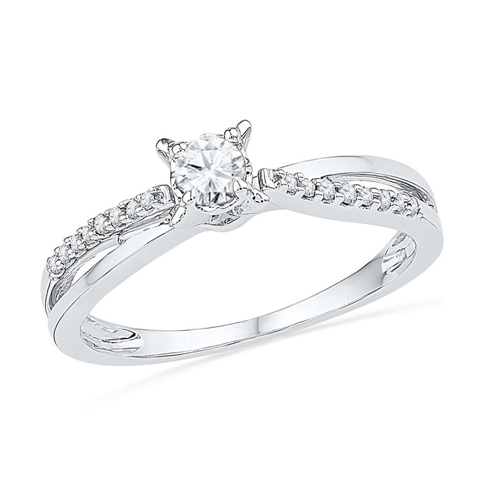 Diamond Engagement Ring in Sterling Silver-SHRP010581-SS - Jewelry by Johan