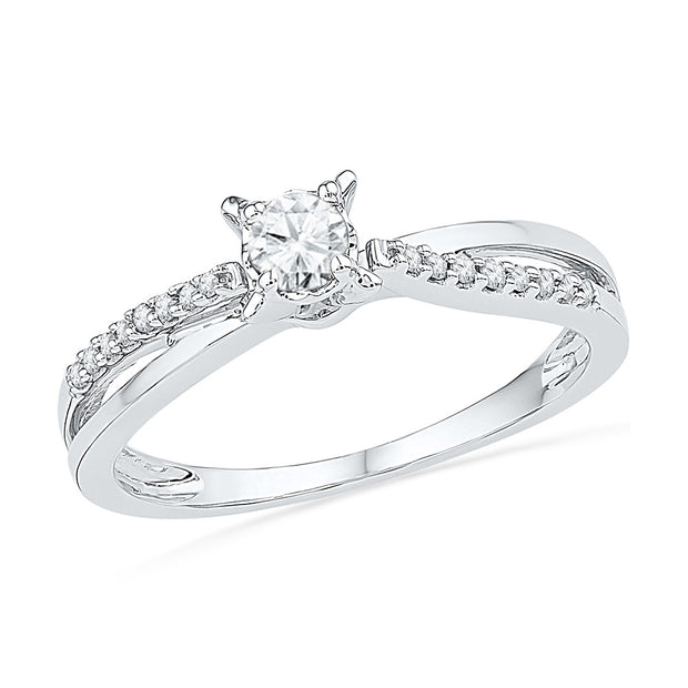 Diamond Engagement Ring in Sterling Silver-SHRP010581-SS - Jewelry by Johan