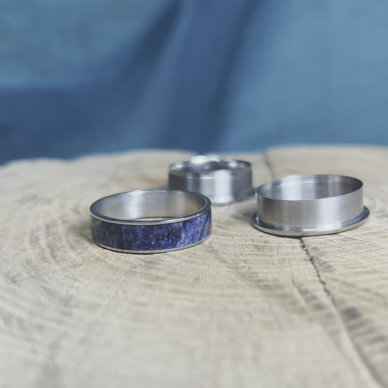 Interchangeable Core C, 8MM Titanium Ring with 1MM Edges-INTCORE-C