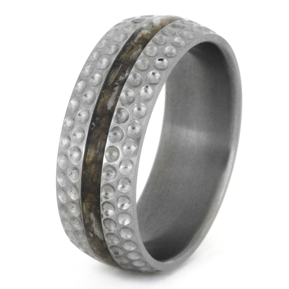 Golf Ring for Men, Titanium Wedding Band Inspired by Golf-3364 - Jewelry by Johan