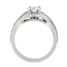 Moissanite Engagement Ring With Diamonds in Platinum-3671 - Jewelry by Johan