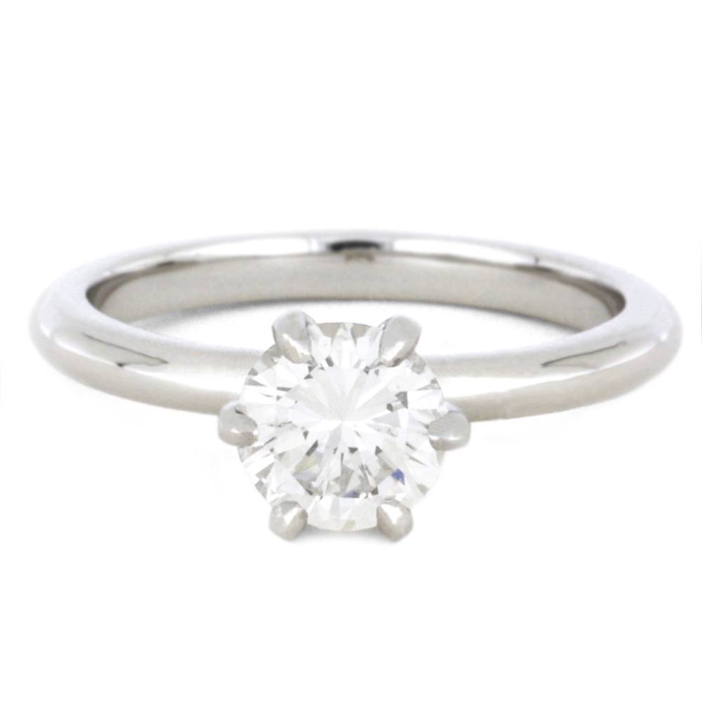 1 Carat Solitaire Diamond Engagement Ring in White Gold-3468 - Jewelry by Johan