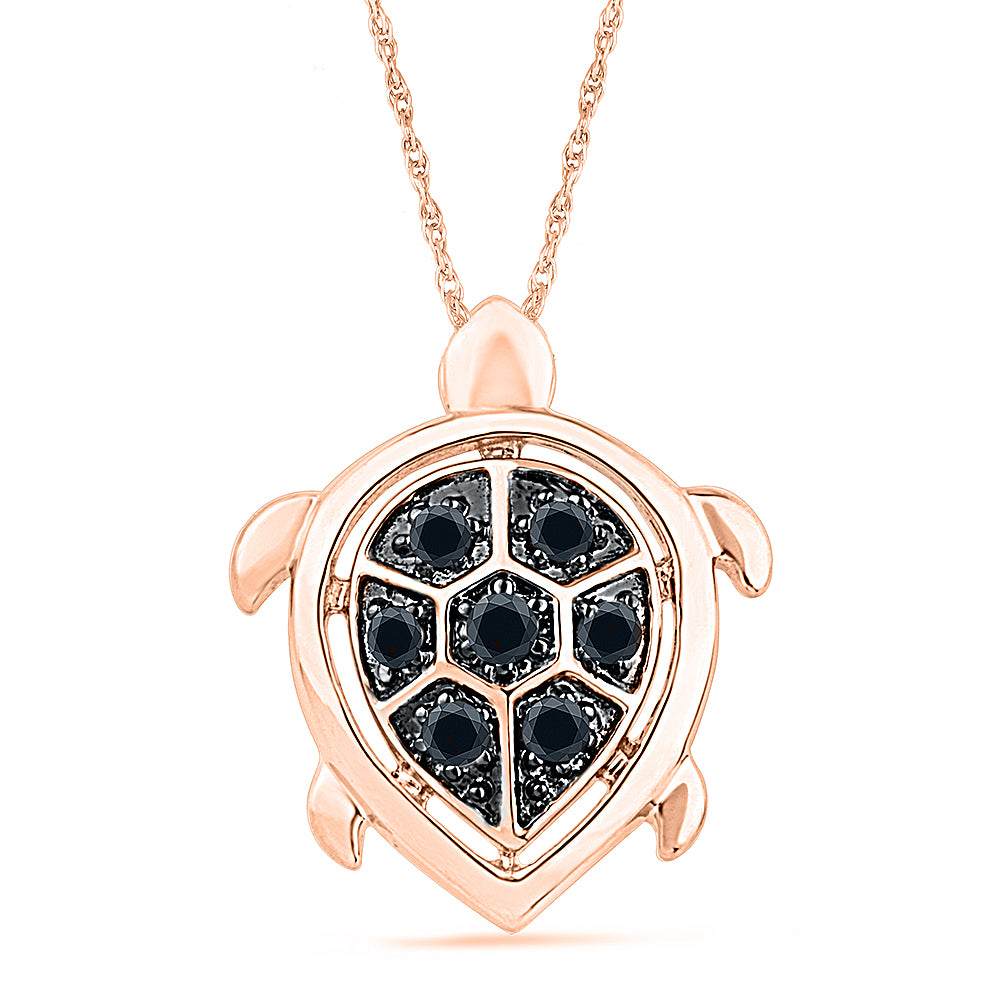 Diamond hot sale turtle necklace