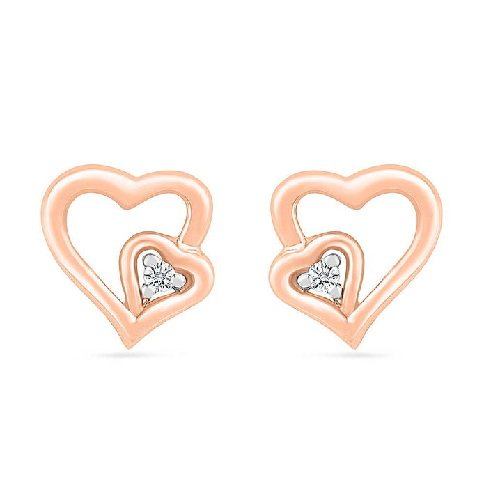 Tiny Rose Gold Stud Earrings