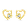 Yellow Gold Diamond Stud Earrings
