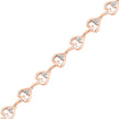 Rose Gold Heart & Diamond Bracelet