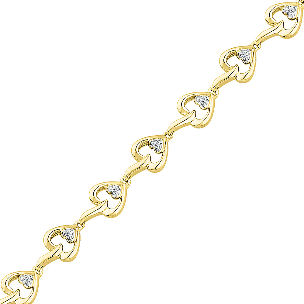 SISGEM 10k White Gold Heart Anklet for Women, Cubic India | Ubuy