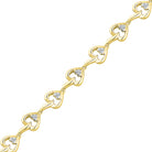 Yellow Gold Heart & DIamond Bracelet
