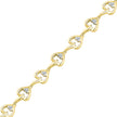 Yellow Gold Heart & DIamond Bracelet