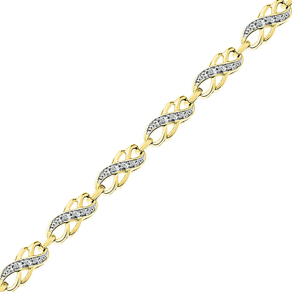 Diamond Double Infinity Symbol Bracelet
