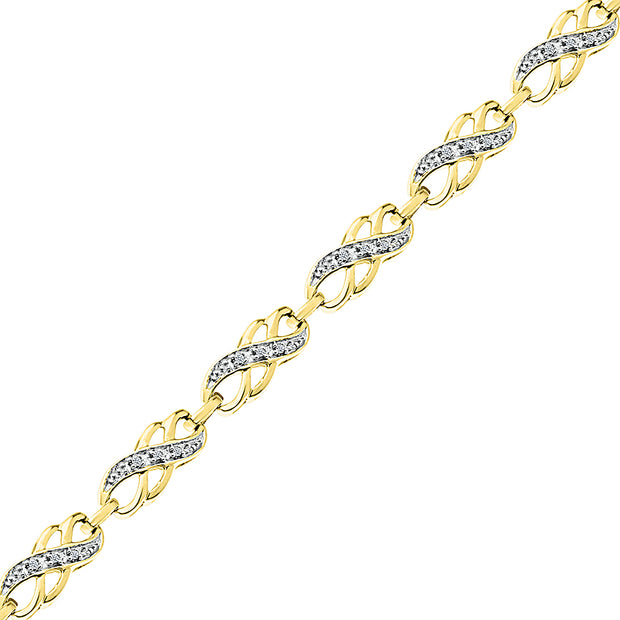 Diamond Double Infinity Symbol Bracelet