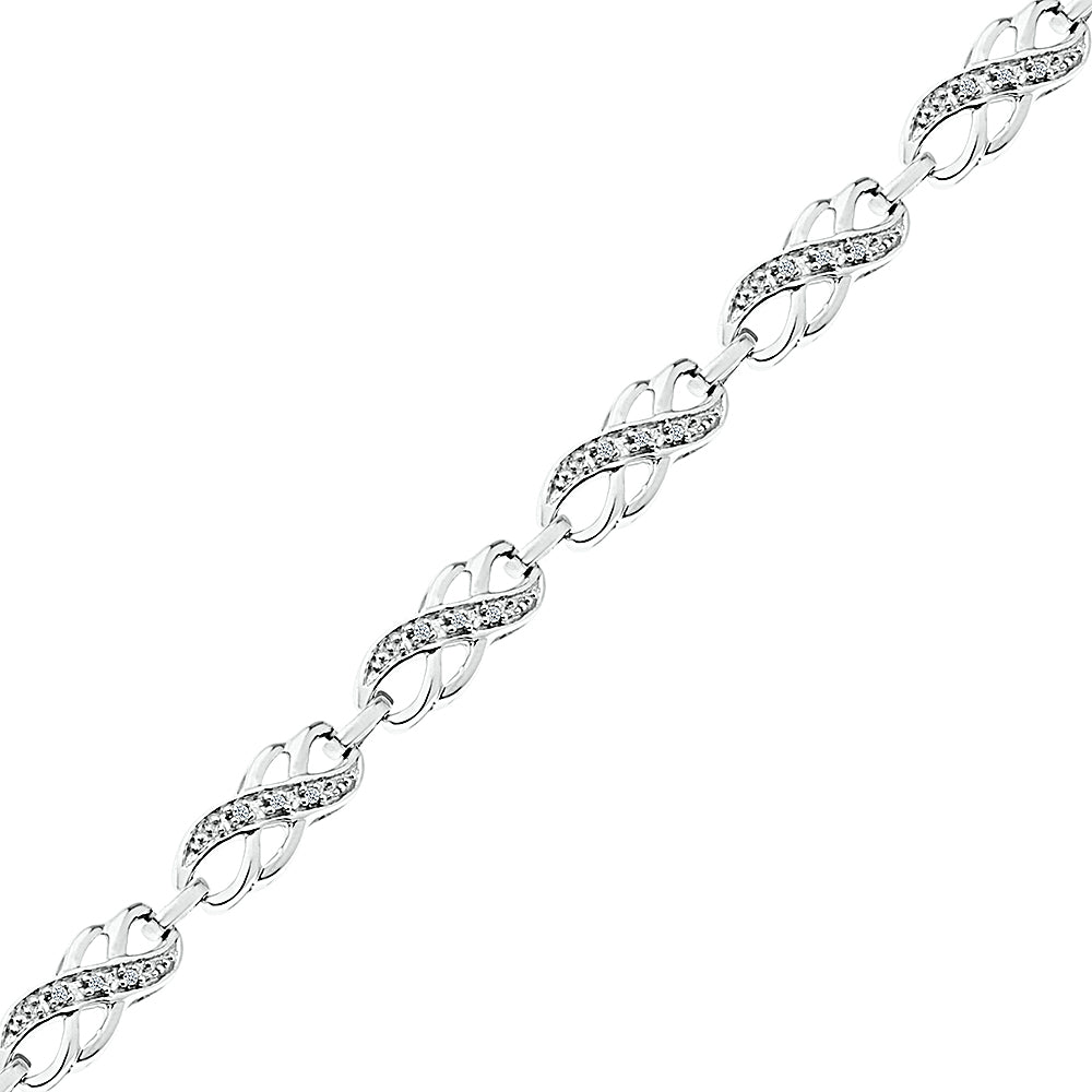 Diamond Double Infinity Symbol Bracelet