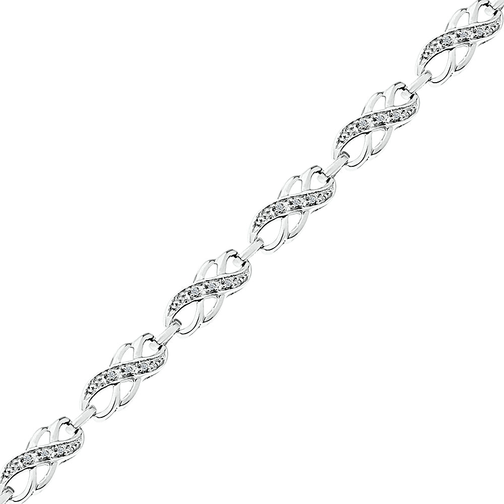 Diamond Double Infinity Symbol Bracelet