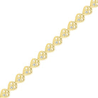 YEllow Gold Diamond Heart Bracelet
