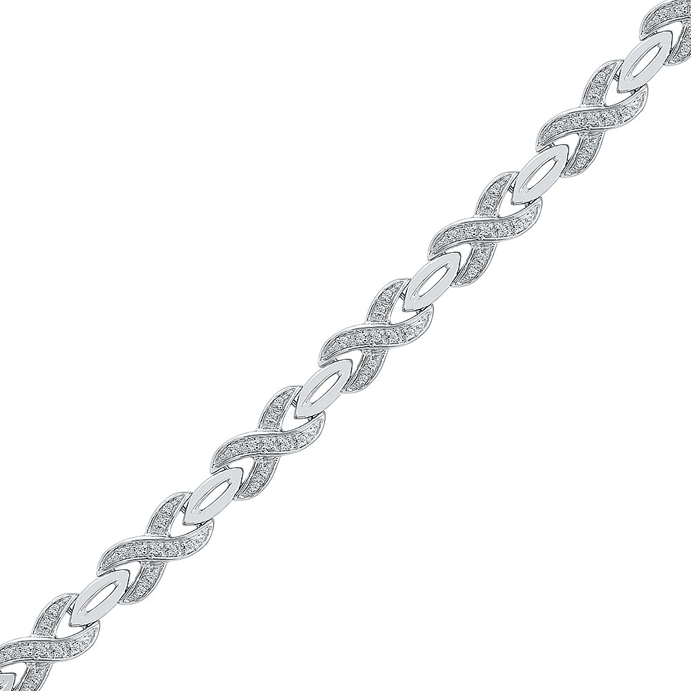 White Gold Diamond Infinity Symbol Bracelet
