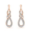 Diamond Infinity Knot Drop Earrings