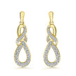 Diamond Infinity Knot Drop Earrings