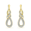 Diamond Infinity Knot Drop Earrings