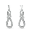 Diamond Infinity Knot Drop Earrings