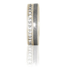 Meteorite Diamond Ring, White Gold Eternity Men's Wedding Band-DJ1012WG - Jewelry by Johan