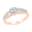 Vintage Style Rose Gold Engagement Ring