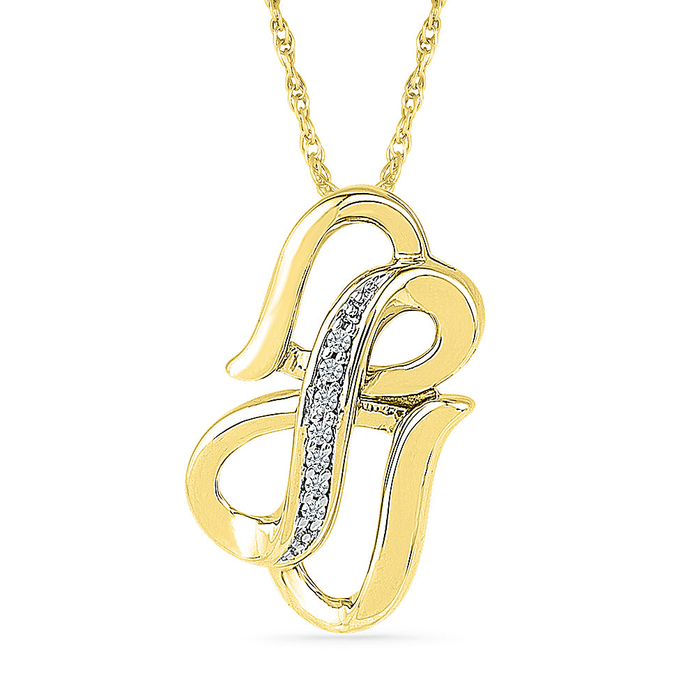 Gold Double Heart & Infinity Necklace