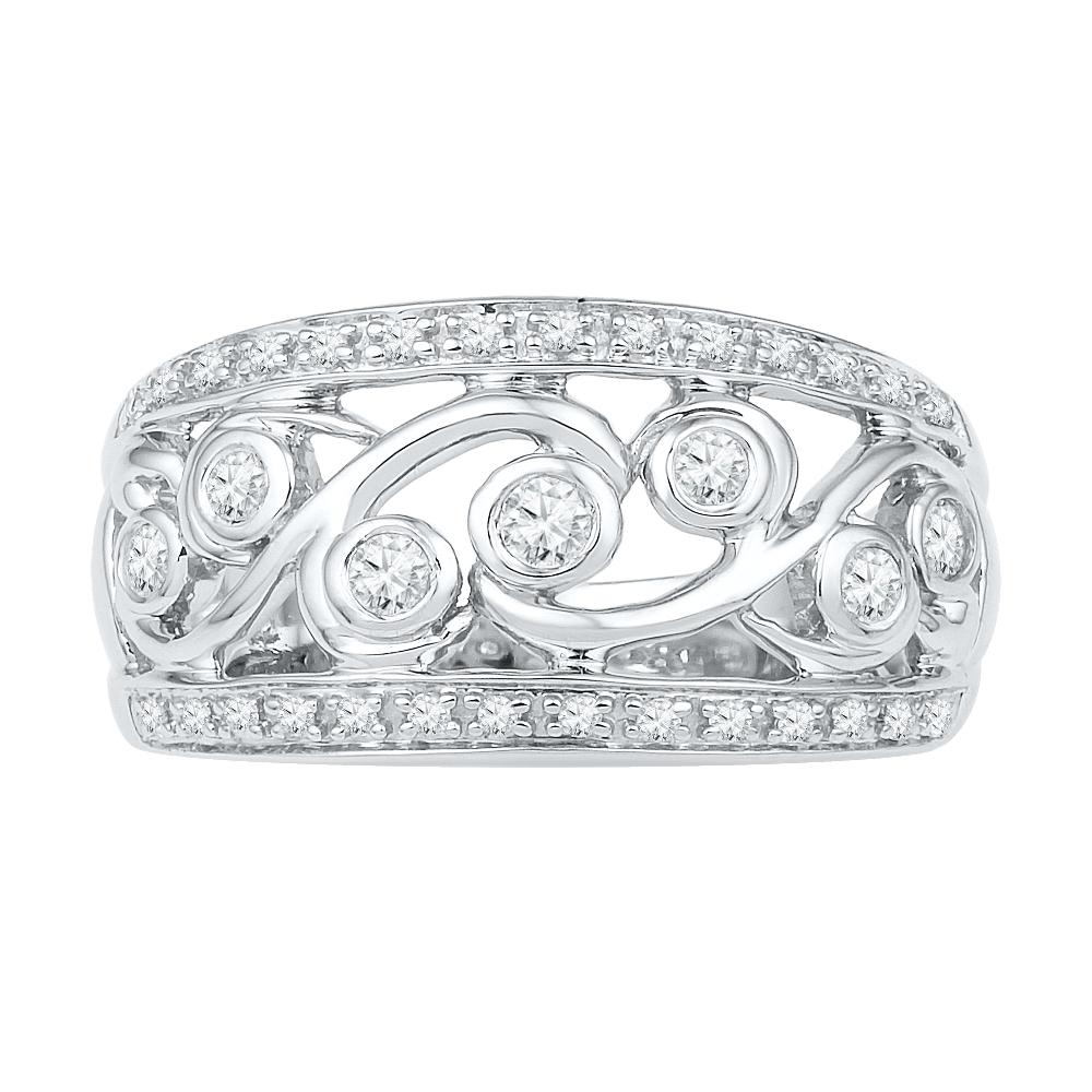 Vintage Style Diamond Swirl Fashion Ring-SHRF029510 - Jewelry by Johan