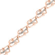 Rose Gold Double Heart Diamond Bracelet