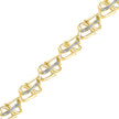 Yellow Gold Double Heart Diamond Bracelet