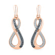 Black & White Diamond Infinity Dangle Earrings
