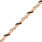 Rose Gold Black Diamond Infinity Bracelet