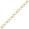 Yellow Gold Diamond Bracelet With Infinity Symbols