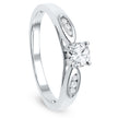Diamond Engagement Ring Made With Sterling Silver-SHRE027465-SS - Jewelry by Johan