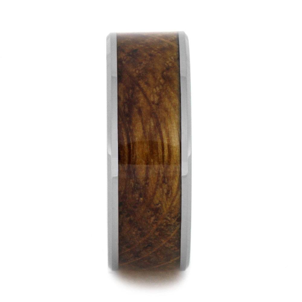Whiskey Barrel Wood Ring In Tungsten Wedding Band-3212 - Jewelry by Johan