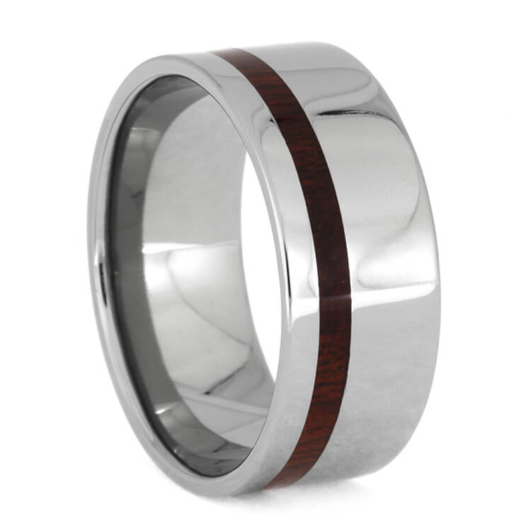 Titanium Men's Wedding Band with Bloodwood, Size 13-RS8802 - Jewelry by Johan