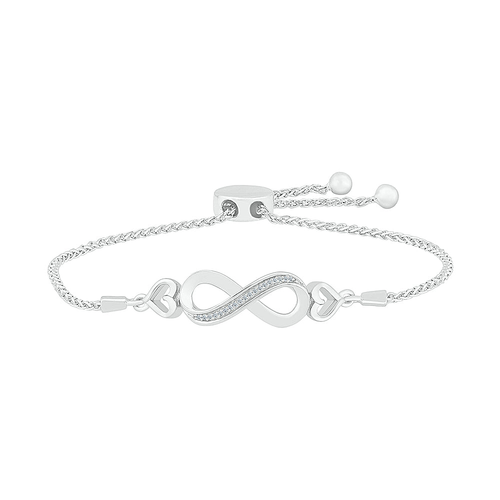 Infinity Bolo Bracelet with Infinity Symbol and Hearts - JBJ