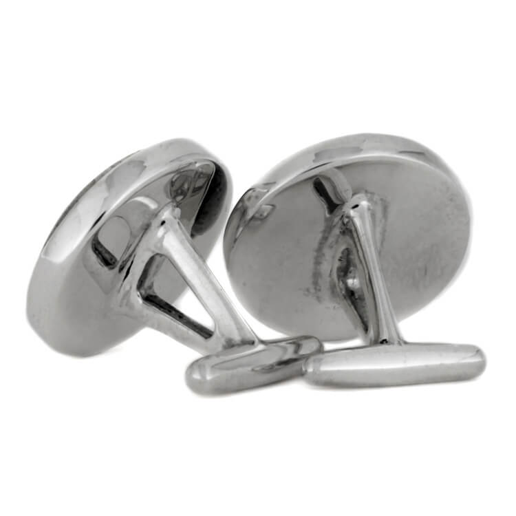 Round Cuff Links with Deer Antler, In Stock-SIG3047 - Jewelry by Johan