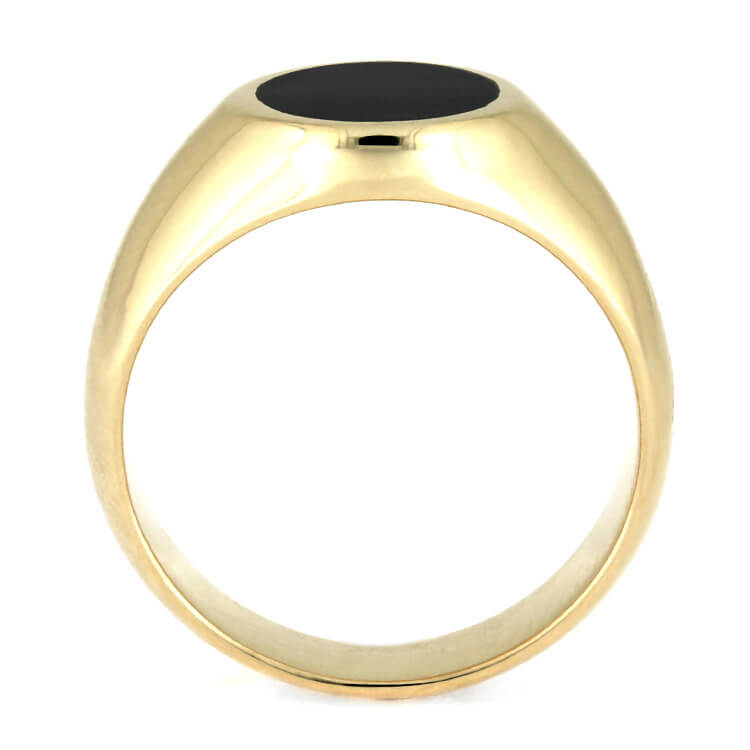 Springbok Horn Signet Ring In Yellow Gold, Trophy Jewelry-3741 - Jewelry by Johan